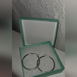 Chic Silver Hoop Earrings